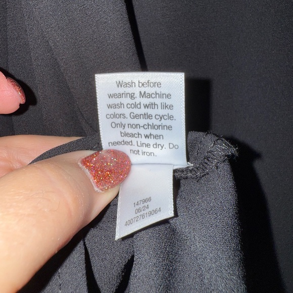 Nine West Black Pleated Blouse - Picture 8 of 8